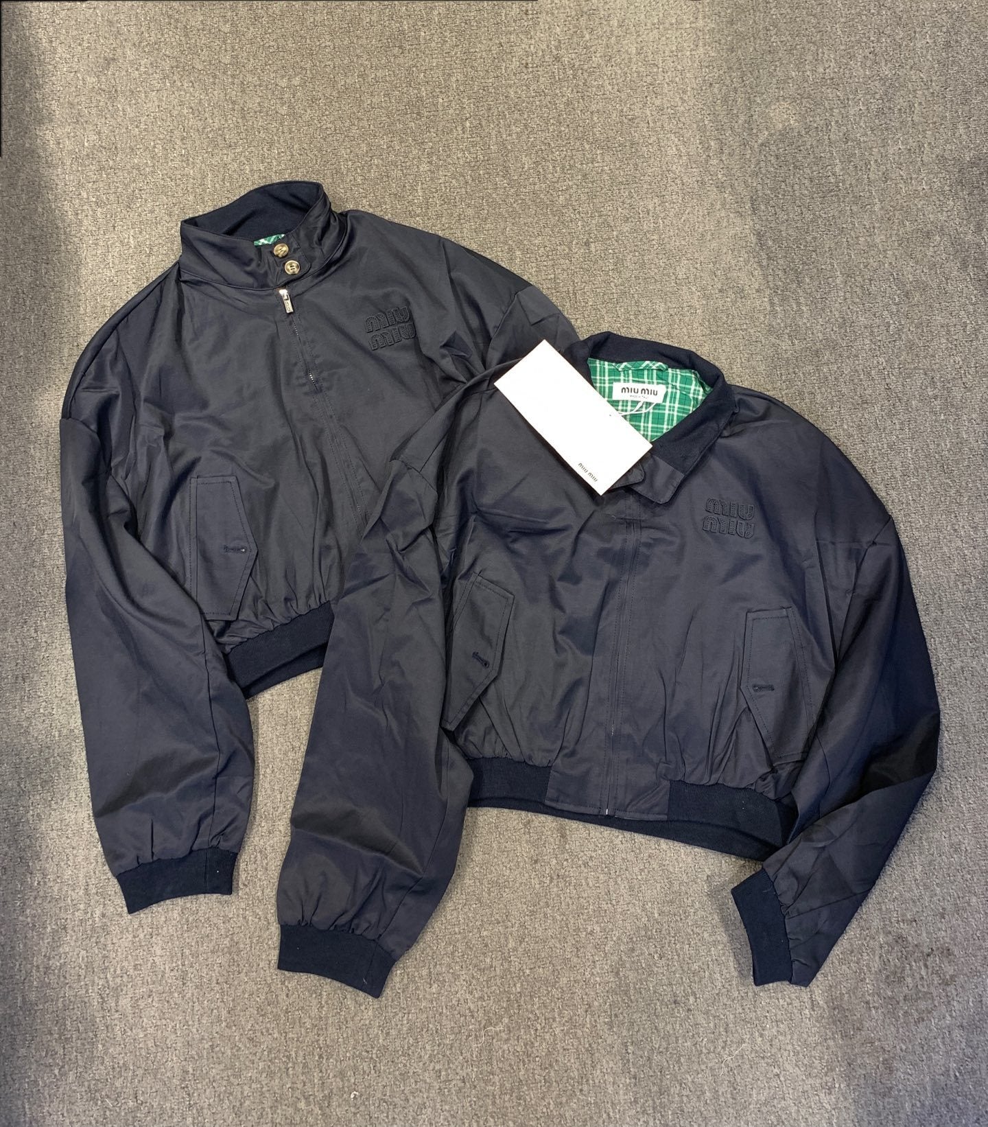 Miu Checkered Windbreaker