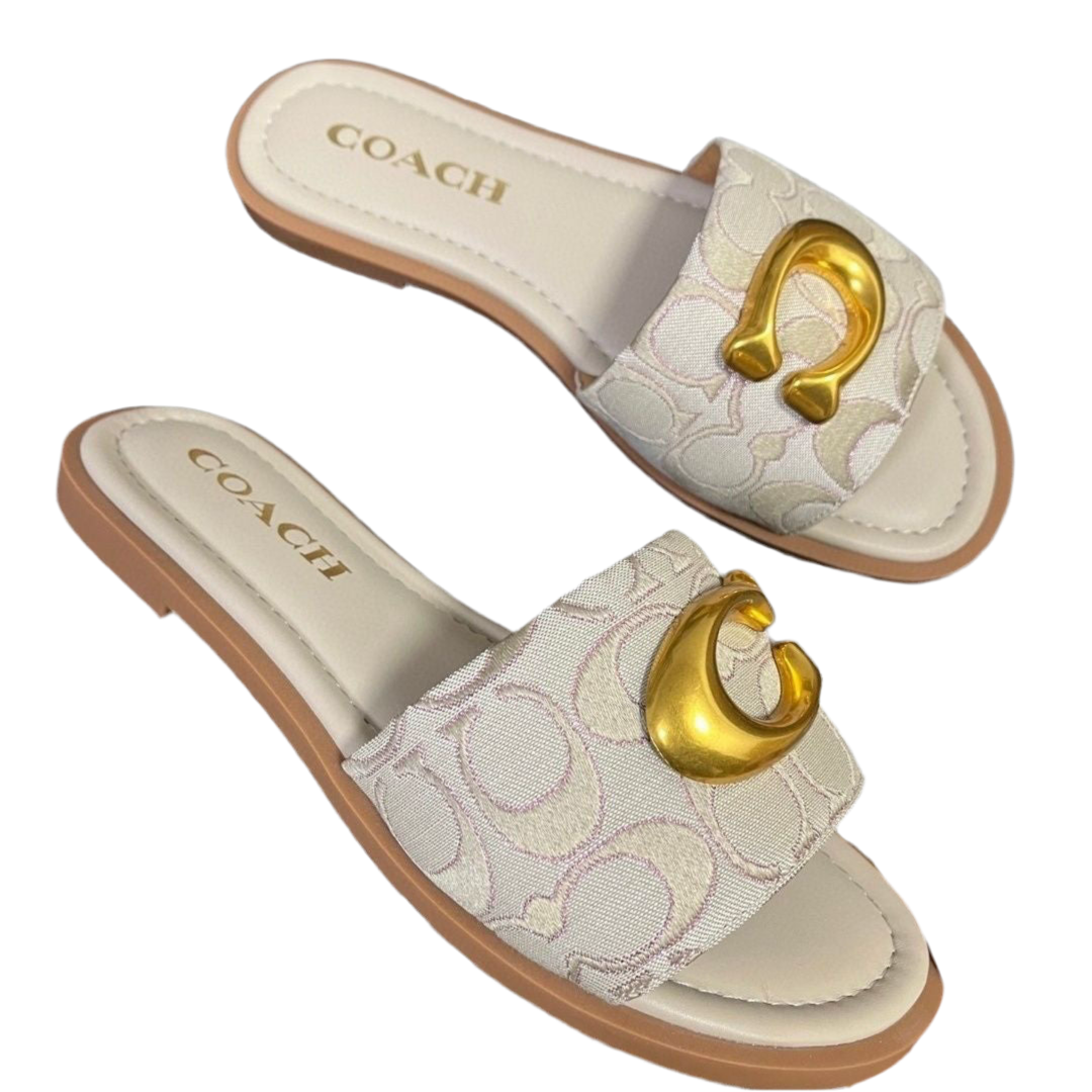 Coach Embroidered slides