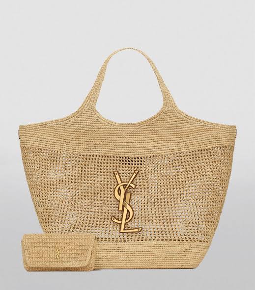 YSL raffia tote