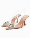 Zara Embellished Vinyl Heels