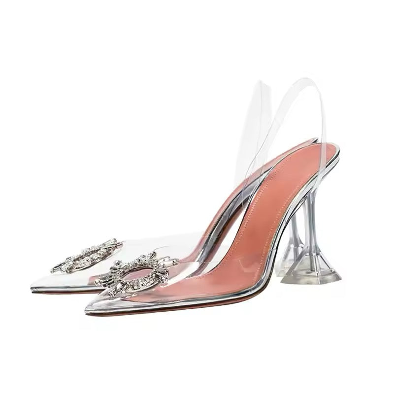 Vinyl cinderella pumps