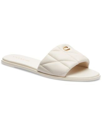 coach quilted slides