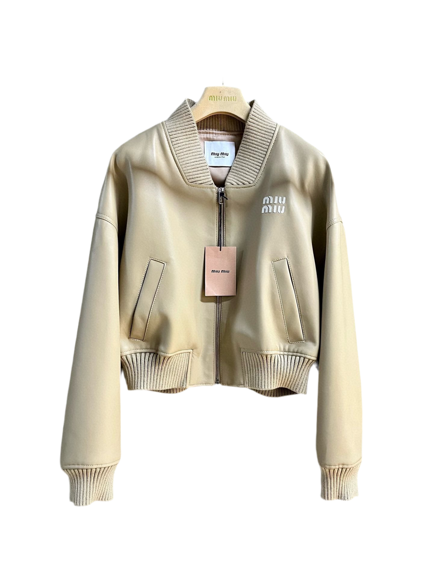 Miu Cropped Biker Jacket