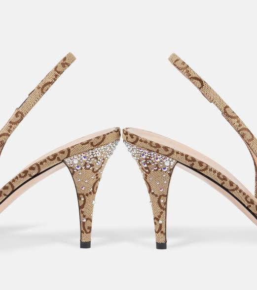 Horsebit GG Crystal heels