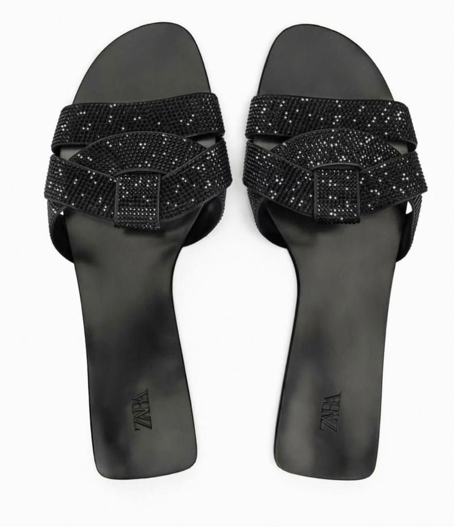 Zara Rhinestone Slides