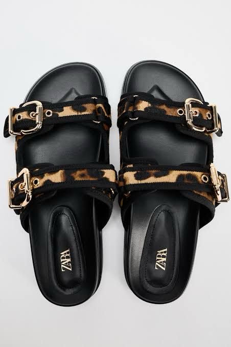 Zara leopard sandals