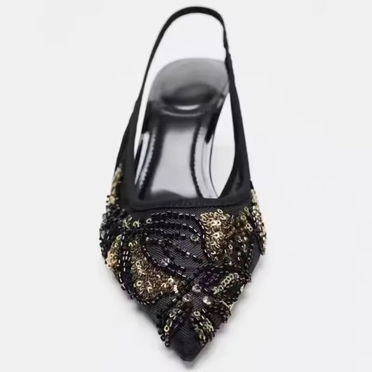 Zara Sequin Heel