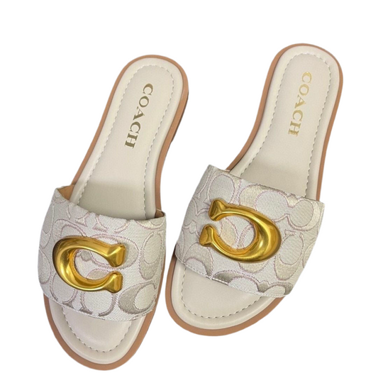 Coach Embroidered slides