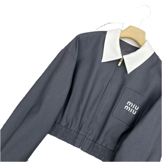 Canvas Cropped Jacket