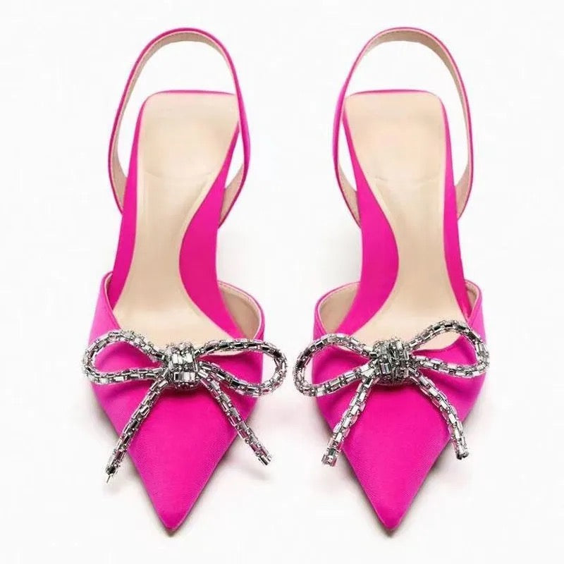 Zara Embellished Bow pumps – pinkmanor - Main Image