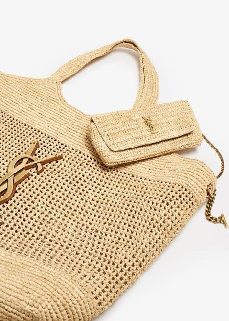 YSL raffia tote