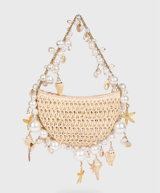 Seashell Raffia bag